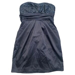 Le Château Black Strapless Sequin Cocktail Dress – Size Small